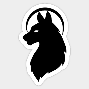 tribal wolf Sticker